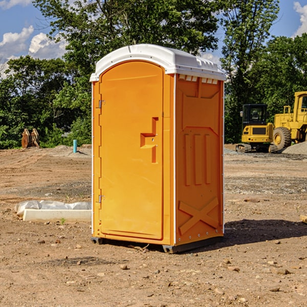 how often are the porta potties cleaned and serviced during a rental period in Alfordsville